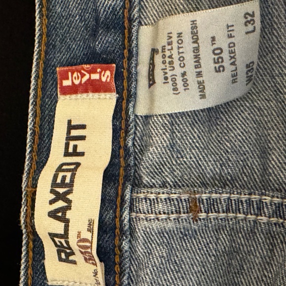 Levi's Men's Relaxed Fit 550 Blue Jeans Vintage 35x32 - Picture 7 of 12